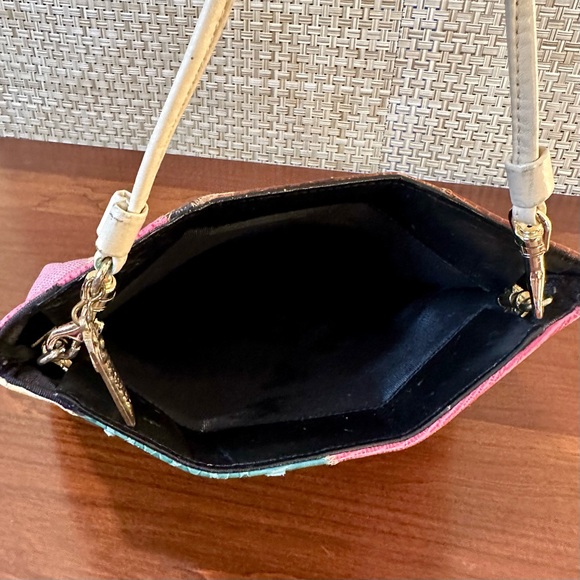 🌟2xHP🌟VTG 1980s Snake & Lizard Skin Patchwork Color Block Shoulder/Crossbody Bag - Picture 10 of 14